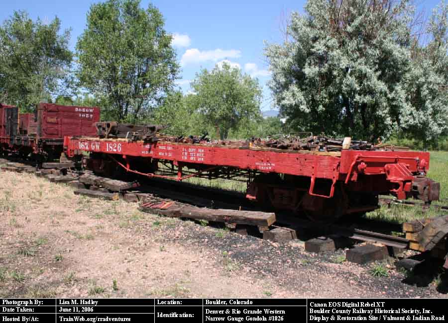 Boulder County Railway - D&RGW Narrow Gauge Gondola #1826