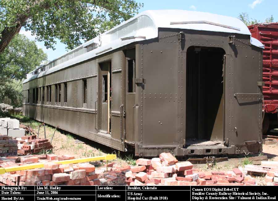 Boulder County Railway - US Army Hospital Car (Built 1910)