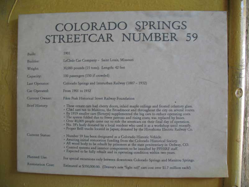 Colorado Springs & Interurban #59