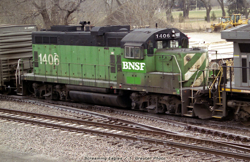  BNSF 1406 - on the Ravenna Line at Emerald, Nebraska, 2002 - T. Greuter 