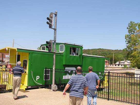 Aunts-Uncles-Guests checking out caboose..JPG