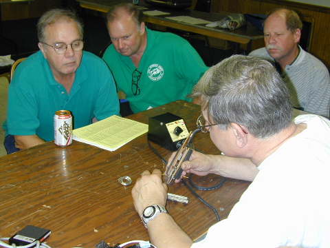 Showing how to solder