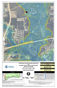 view a larger image of the surge map from FEMA