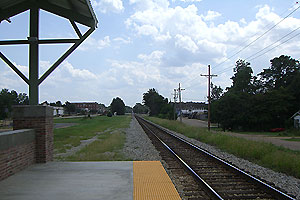 Brookhaven, MS, USA Bahnhof - warten auf dem Amtrak nach New