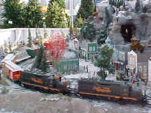 A pair of Rio Grande locomotives head up the circus train.