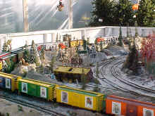 A view of the West end of the Garden Factory train display