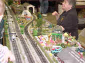 A band shell in the park next to Mom's Garden Center on the Flower City Tinplate Trackers club modular layout.